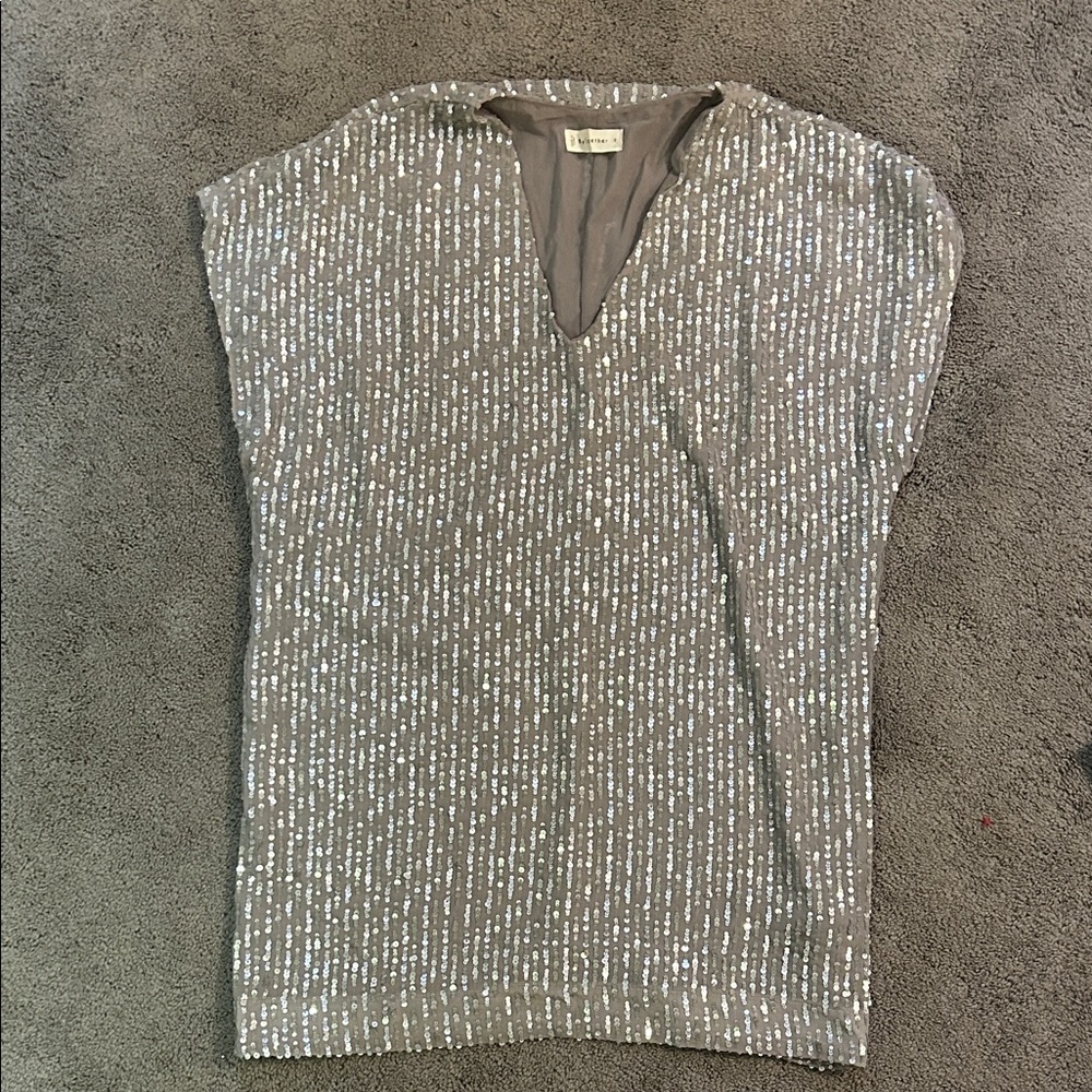 By Together Silver Sequin Mini Dress